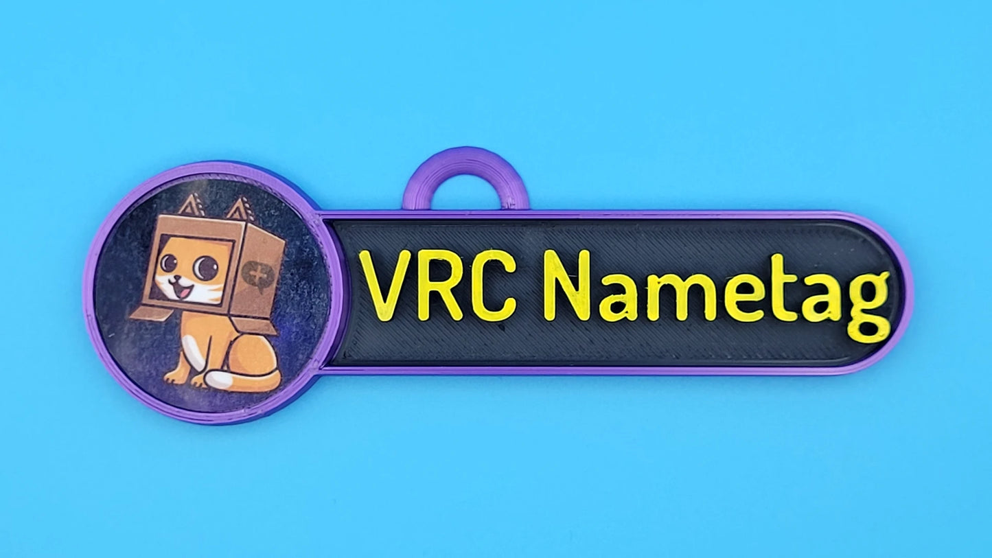 Custom VRChat Nametag - ANY Colors - Great for conventions/cosplay/etc.