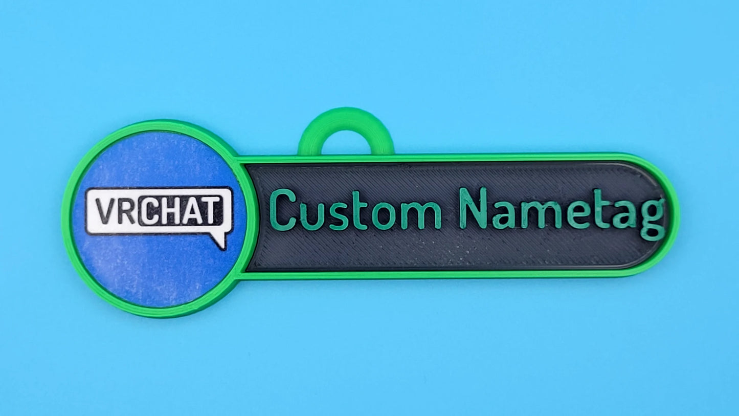 Custom VRChat Nametag - ANY Colors - Great for conventions/cosplay/etc.