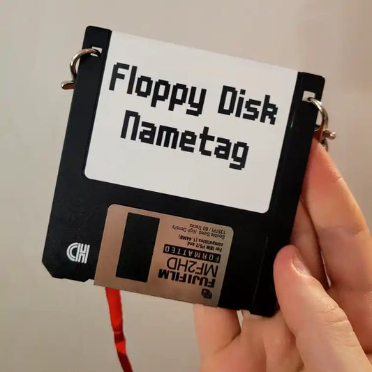 Personalized Floppy Disk Nametag
