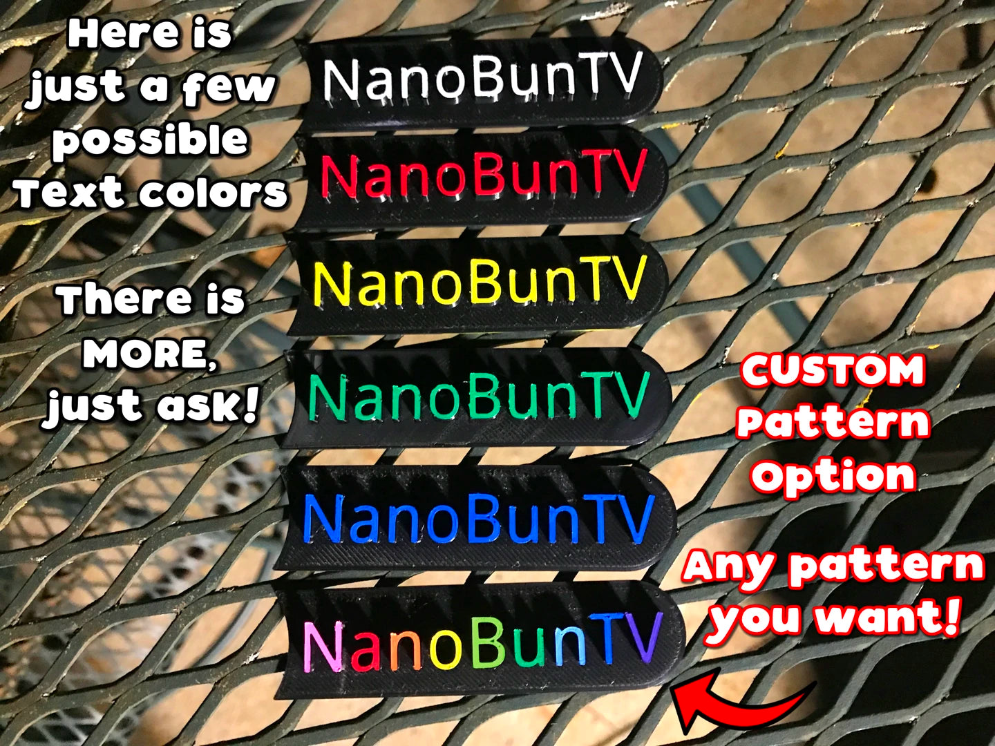 Custom VRChat Nametag - ANY Colors - Great for conventions/cosplay/etc.