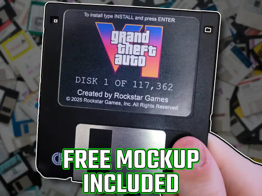 Custom Floppy Disk - Video Game 3.5" Diskette with ANY Game or Logo (recycled)