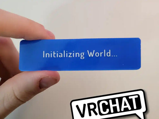 VRChat "Initializing World" Sticker (83x22mm)