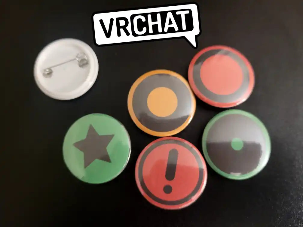 VRChat Pinback Buttons "Performance Ranks"