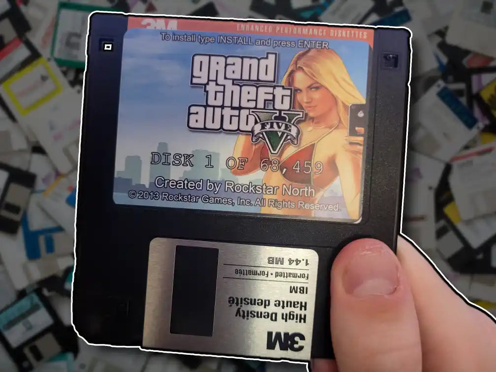 Custom Floppy Disk - Video Game 3.5" Diskette with ANY Game or Logo (recycled)