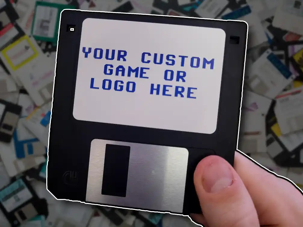 Custom Floppy Disk - Video Game 3.5" Diskette with ANY Game or Logo (recycled)
