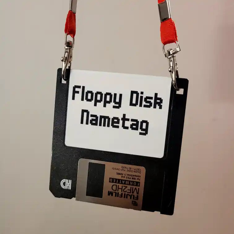 Personalized Floppy Disk Nametag