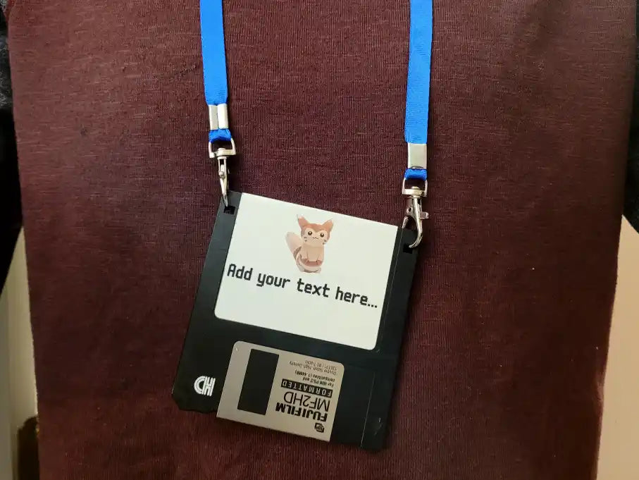 Personalized Floppy Disk Nametag