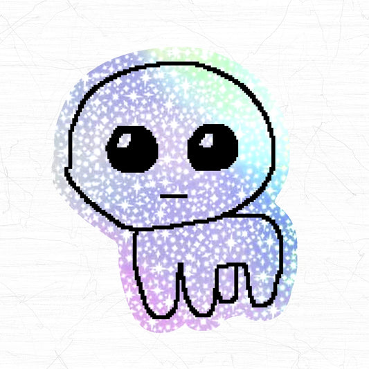 Holographic TBH Yippie Sticker, Silly Autism Creature (42x48mm)
