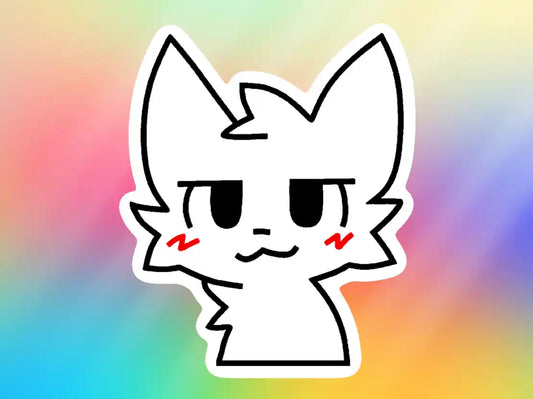 Boykisser Sticker, Cute Smug Furry (54x64mm)
